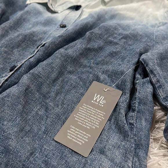 Wash Lab Denim Fog Button Up Shirt - Picture 7 of 7
